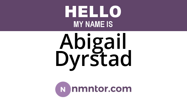Abigail Dyrstad