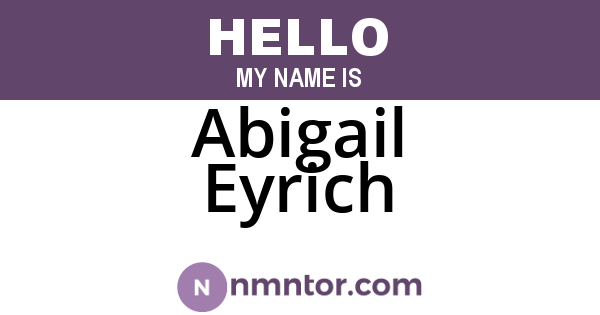 Abigail Eyrich