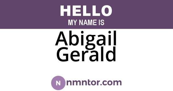 Abigail Gerald