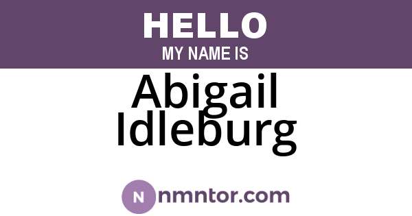 Abigail Idleburg