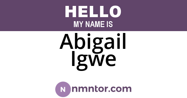 Abigail Igwe