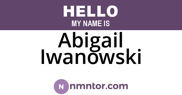 Abigail Iwanowski
