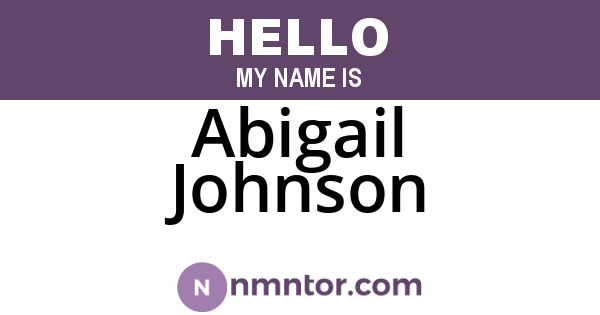 Abigail Johnson