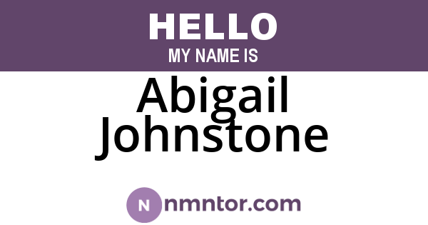 Abigail Johnstone