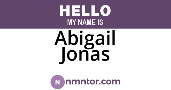 Abigail Jonas