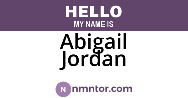 Abigail Jordan