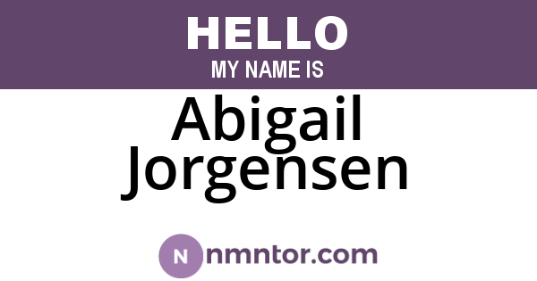 Abigail Jorgensen