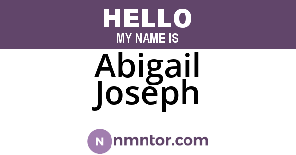 Abigail Joseph