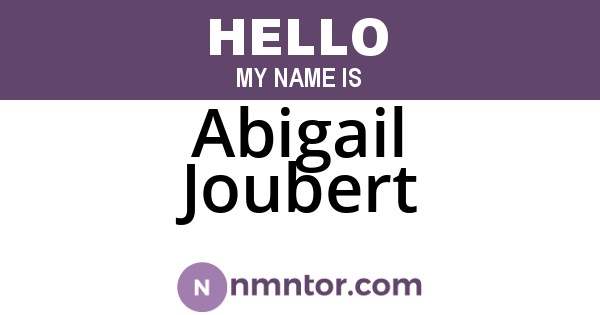 Abigail Joubert