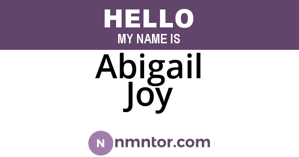 Abigail Joy