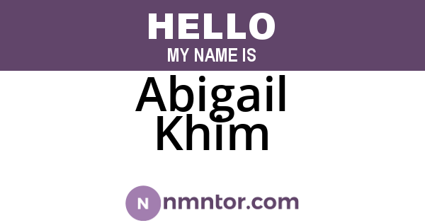 Abigail Khim