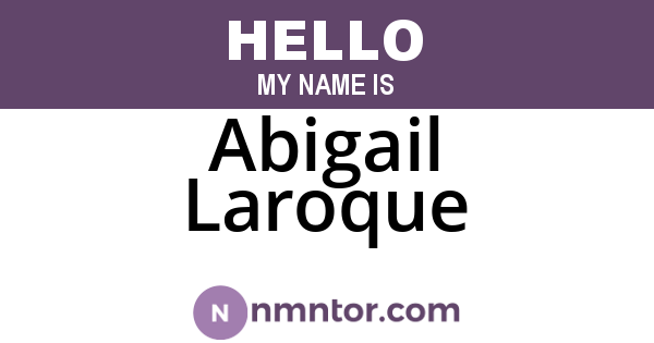 Abigail Laroque