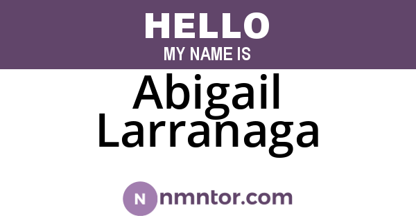 Abigail Larranaga