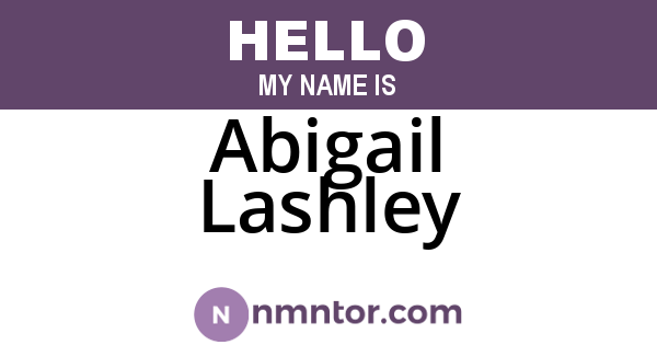 Abigail Lashley