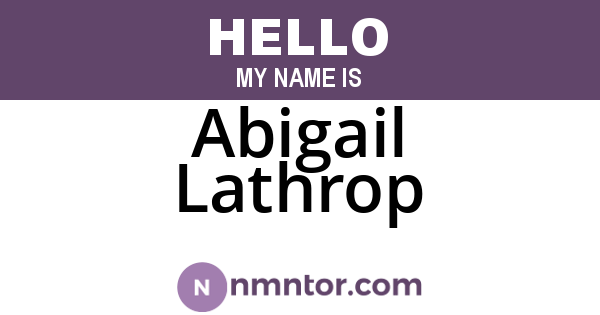 Abigail Lathrop