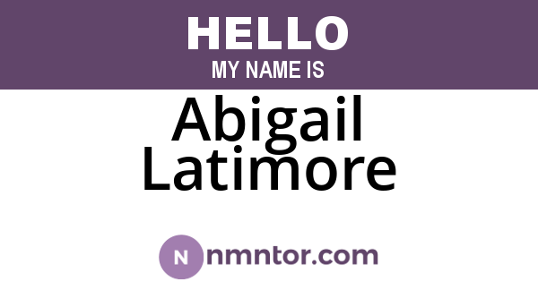 Abigail Latimore