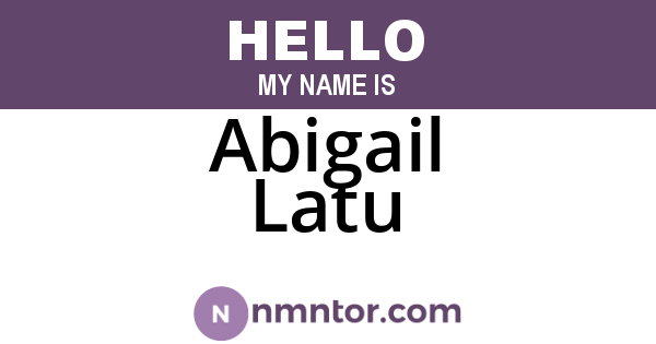 Abigail Latu