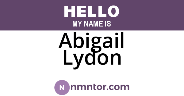 Abigail Lydon