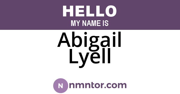 Abigail Lyell