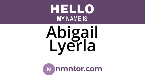 Abigail Lyerla