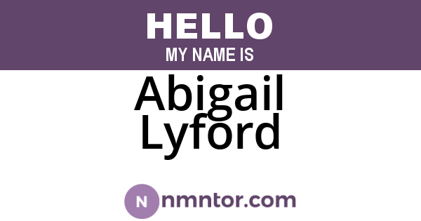 Abigail Lyford