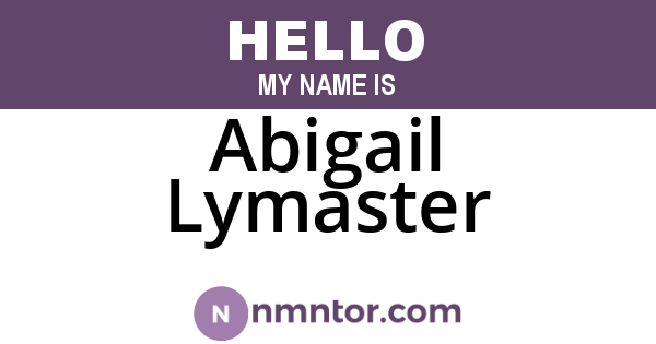 Abigail Lymaster
