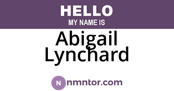 Abigail Lynchard