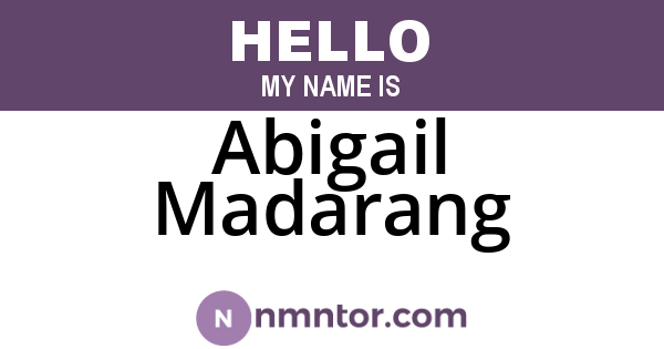 Abigail Madarang