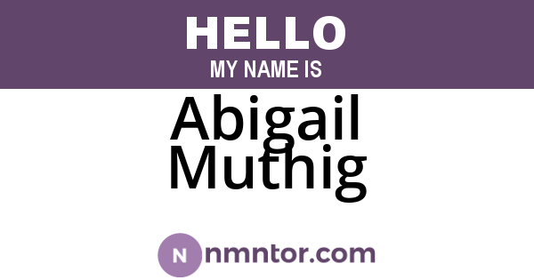 Abigail Muthig