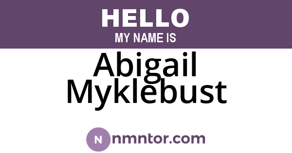 Abigail Myklebust