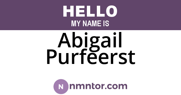Abigail Purfeerst