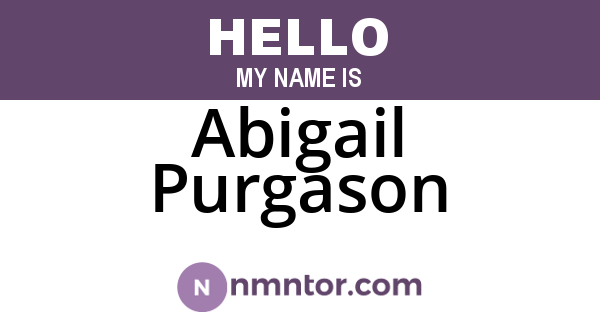 Abigail Purgason