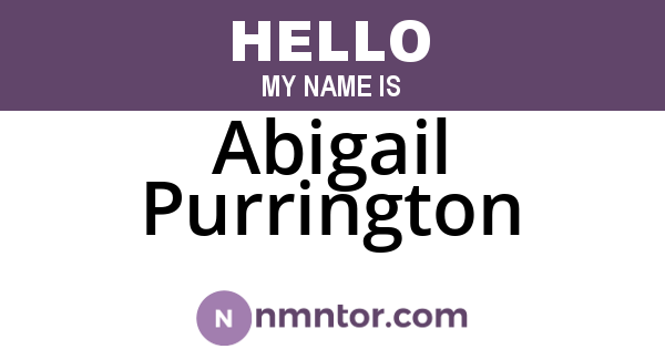 Abigail Purrington