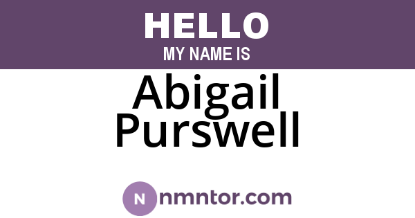 Abigail Purswell