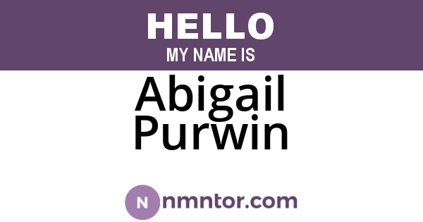 Abigail Purwin