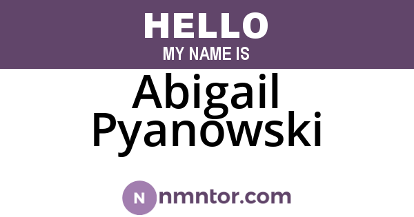 Abigail Pyanowski
