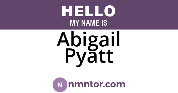 Abigail Pyatt