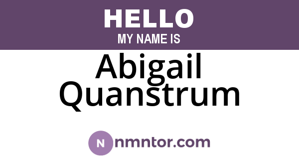 Abigail Quanstrum