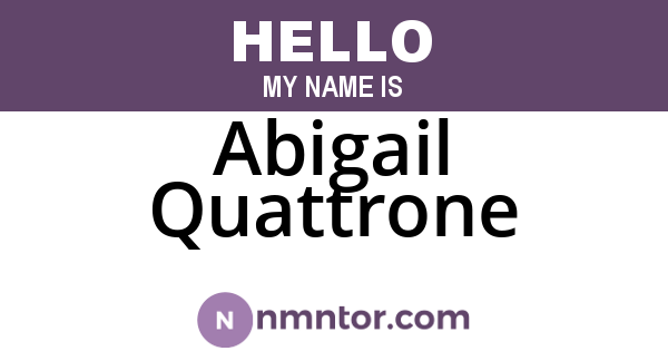 Abigail Quattrone
