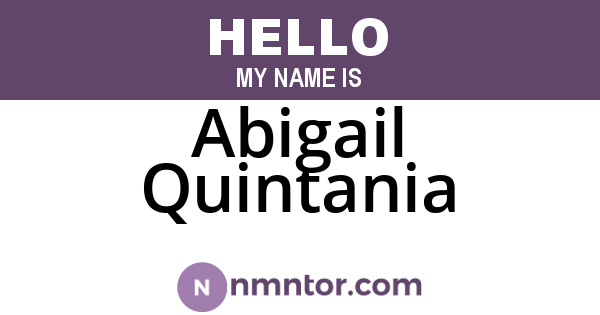 Abigail Quintania