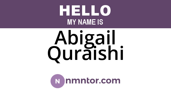 Abigail Quraishi