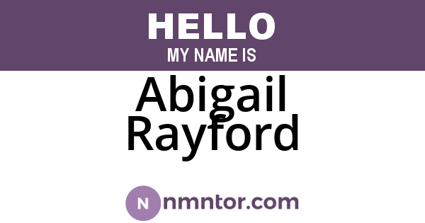 Abigail Rayford