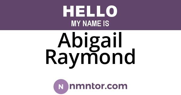Abigail Raymond