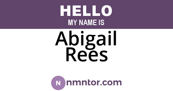 Abigail Rees