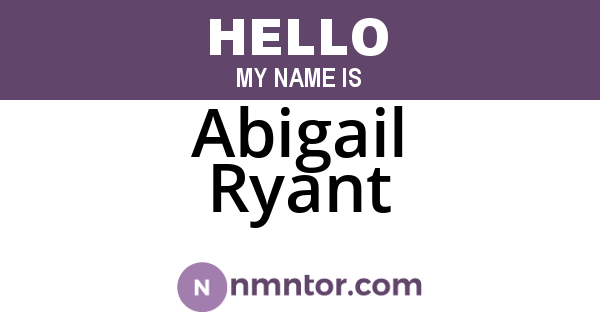 Abigail Ryant