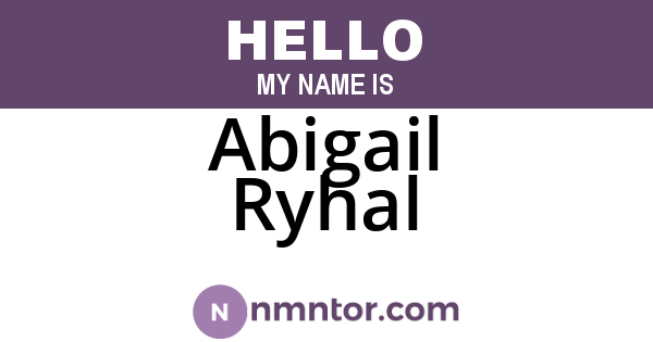 Abigail Ryhal