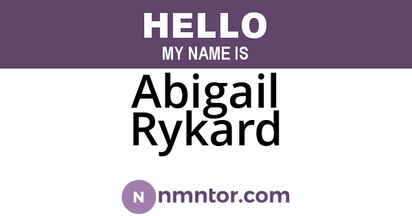 Abigail Rykard