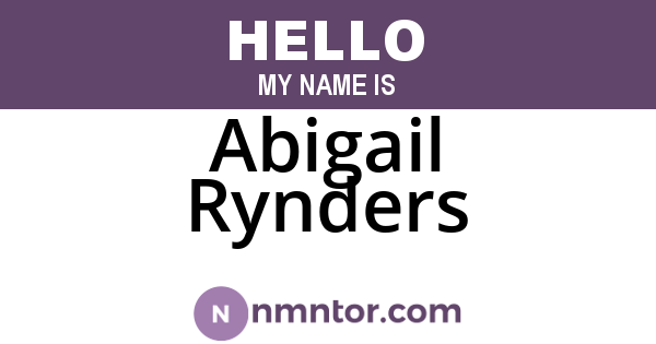 Abigail Rynders