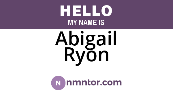 Abigail Ryon