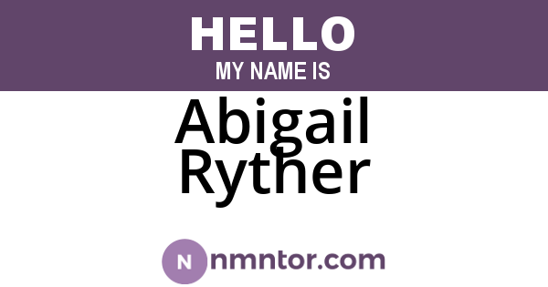 Abigail Ryther